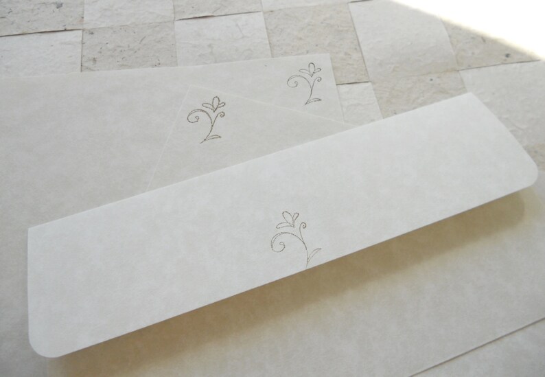 Large parchment paper stationery set writing paper hand cut Etsy
