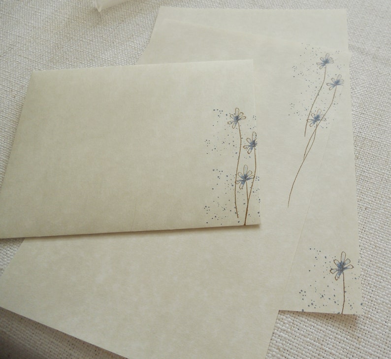 Parchment Paper Stationery Set. Ivory Colored Writing Paper Etsy