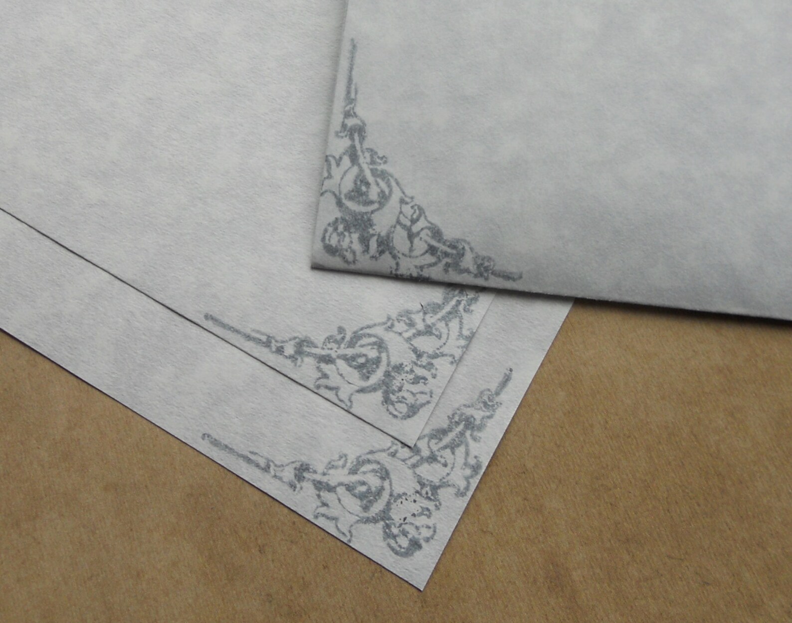 Blue Parchment Paper Stationery Set. Writing Paper Hand Etsy
