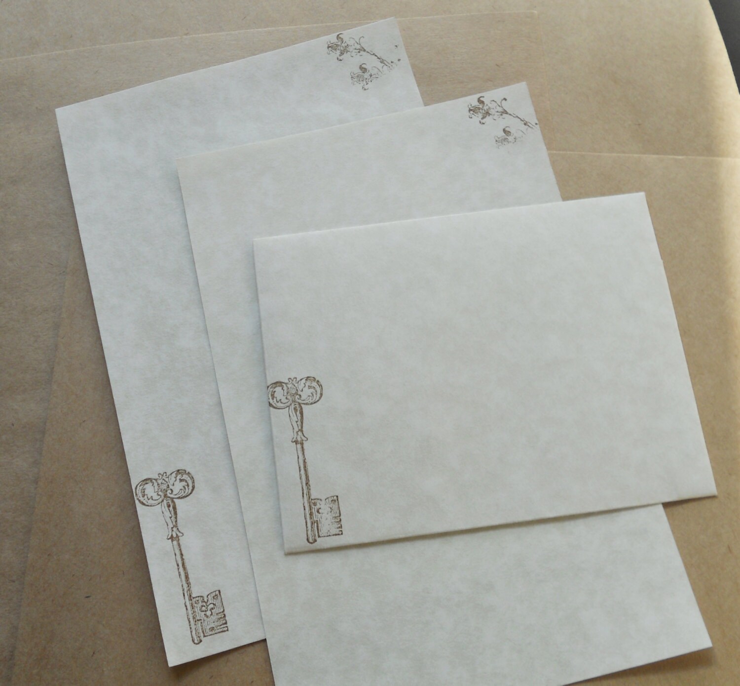 Parchment Paper Stationery Set. Writing Paper With Old World Etsy