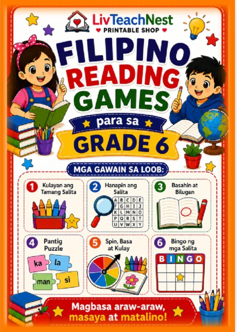 Filipino Reading Games Grade 6 | Interactive Learning Activities ...