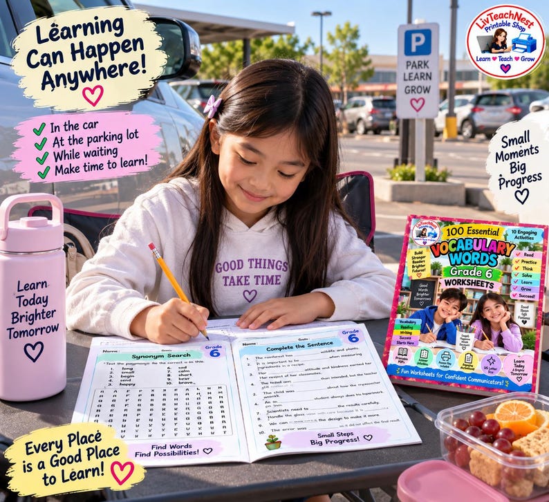 Activity Pags For Grade R Grade 6 Vocabulary Worksheets – 100 Essential Words, 10 Activities (PDF ...