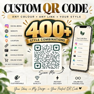 Individuelle QR-Code-Designs | Personalisierte Farben, Logos und Stile | PNG- und SVG-Download