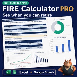 UK FIRE Calculator Spreadsheet – Pension Bridge and Early Retirement Planner