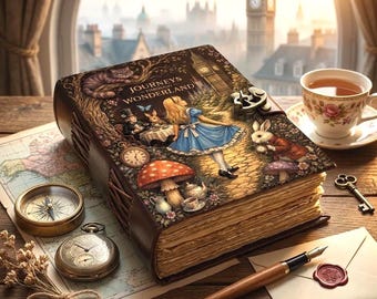 7 or 11-piece Alice in Wonderland Tea Set. Food Safe, Vegan Bone