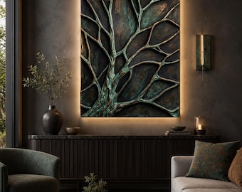Vene rigogliose / Decorazione murale con albero dalla texture