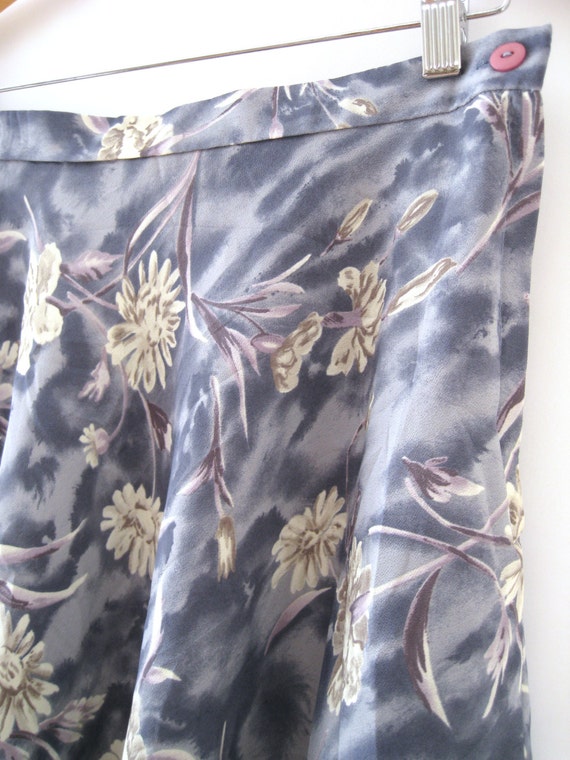90s Italian Plissé Watercolor Skirt (S)