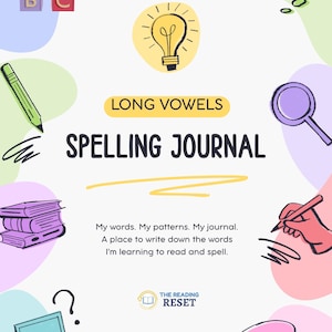 Spelling Journal: Long Vowels | Orton-Gillingham Structured Literacy Practice (PDF Download)