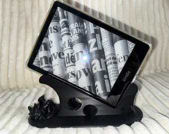 Kindle Stand for reading sideways Cozy setup Reading accessories