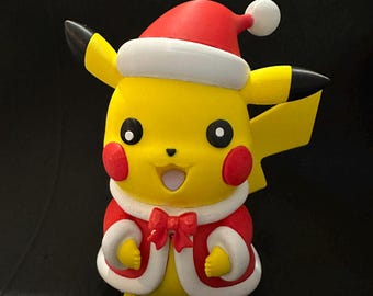 Pikachu figure, Christmas themed, Pokémon Santa Clause