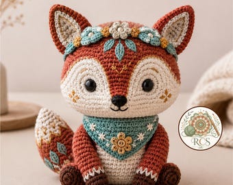 Flora the Autumn Fox Crochet Pattern | Woodland Amigurumi Animal (PDF Download)