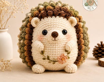Crochet Hedgehog PDF | Textured Amigurumi | Bobble Stitch Tutorial | Woodland Plush Pattern | Instant Download