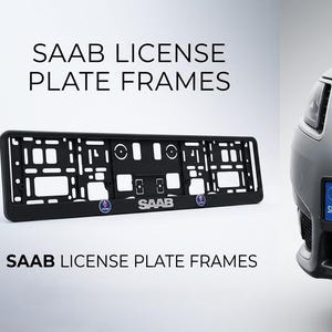 SAAB EU License Plate Frames (Set of 2) – ABS Plastic