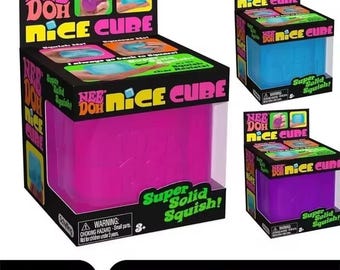 Nee Doh Nice Cube Juguete antiestrés blando / Juguete sensorial de recuperación lenta para aliviar el estrés. Para mayores de 3 años.