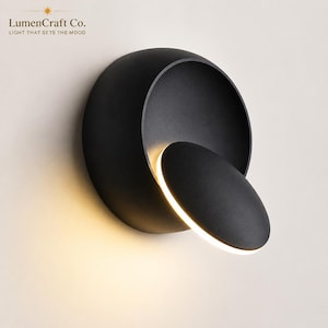 Modern roterande LED-vägglampa | Justerbar läslampa för sängen | Minimalistisk vägglampa