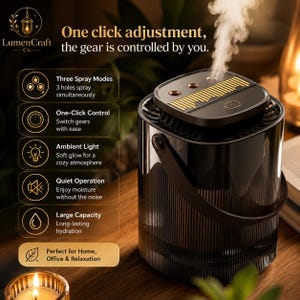 3L luftfuktare med stor kapacitet | USB-diffusor med kall dimma för eteriska oljor | luftfuktare med kraftig dimma för sovrum, kontor, hem, barnrum