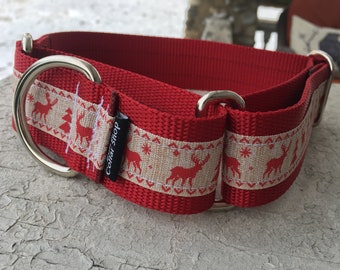 Maddy's Reindeer - 1.5" Martingale Collar