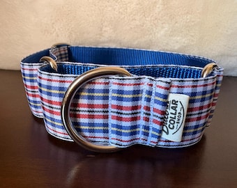 Stephen Plaid  1.5" Martingale Collar