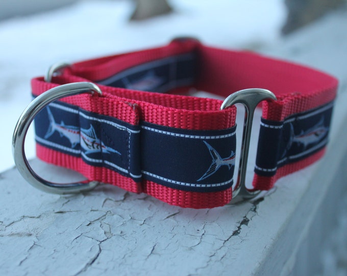 Kane's Marlins - 1.5" Martingale Collar