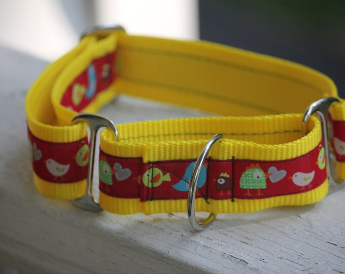 Sierra's Birdies & Chicks 1.5" Martingale Collar