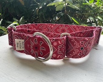 Red Bandana - 1.5" Plain Nylon