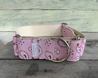 Pink Bandana - 1.5" Martingale Collar