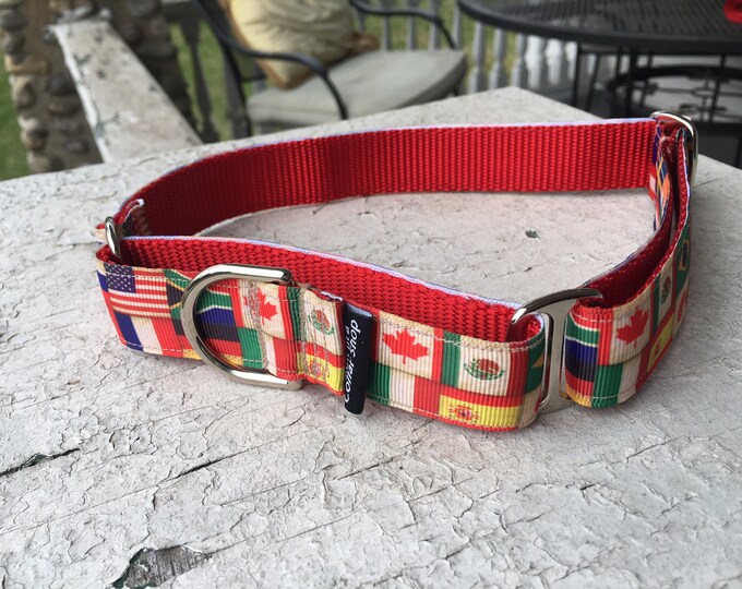 Scarlett's Flags - 1" Martingale Collar