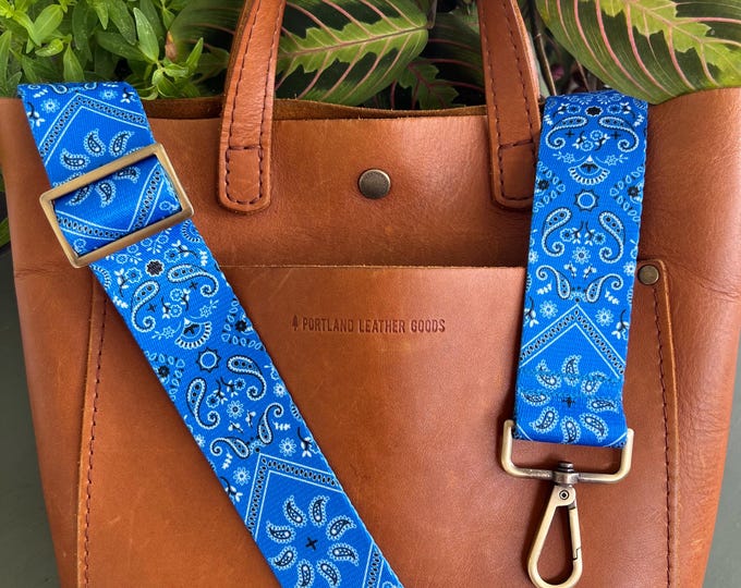 Bag Strap: Blue Bandana Webbing