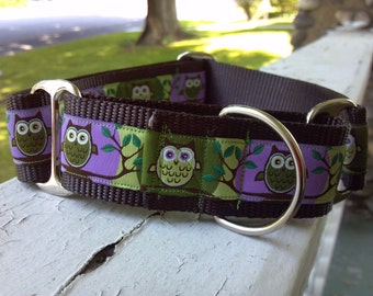 Roux's a Hoot Owls 1.5" Martingale Collar