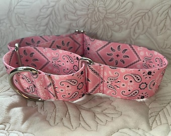 Pink Bandana - 1.5" Plain Nylon