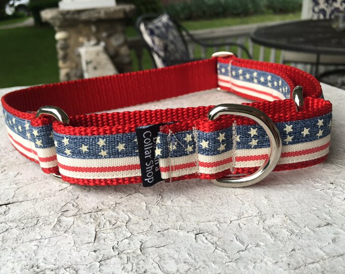 Vintage Stars & Stripes - 1" Craft Martingale Collar