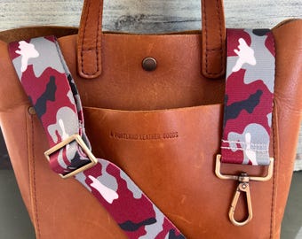 Bag Strap: Burgundy Camo