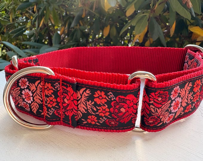 Moonlit Garden - 1.5" Martingale Collar