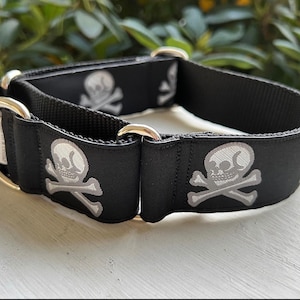 XL - Skulls - 1.5&quot; Martingale Collar