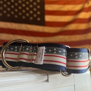 Vintage Stars & Stripes 1.5 Craft Martingale Collar image 4