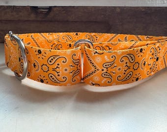 XL - Yellow Bandana - 1.5" Plain Nylon