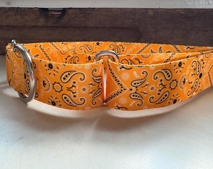 XL - Yellow Bandana - 1.5" Plain Nylon