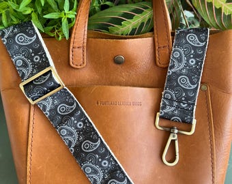 Bag Strap: Black Bandana