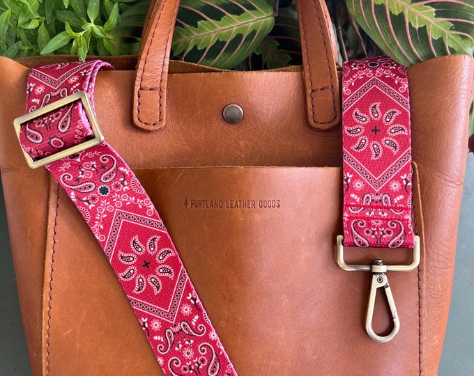 Bag Strap: Red Bandana Webbing