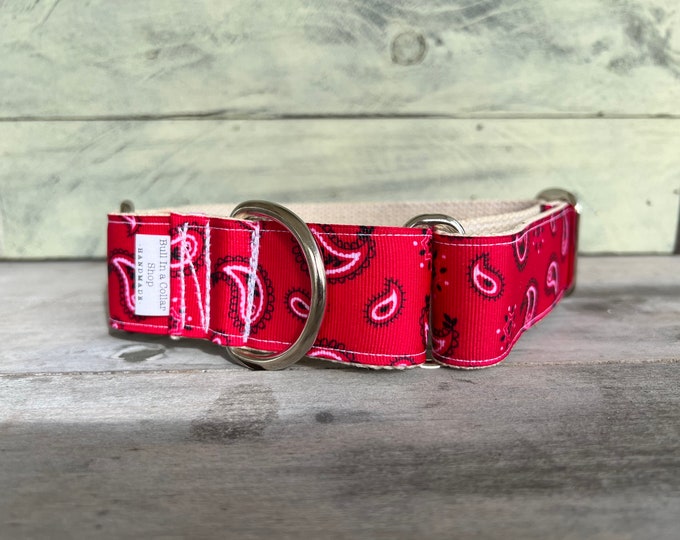 Red Bandana - 1.5" Martingale Collar