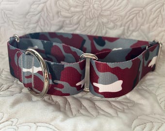 Burgundy Camo - 1.5" Plain Nylon