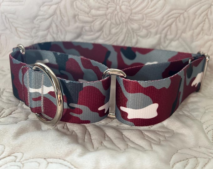 Burgundy Camo - 1.5" Plain Nylon