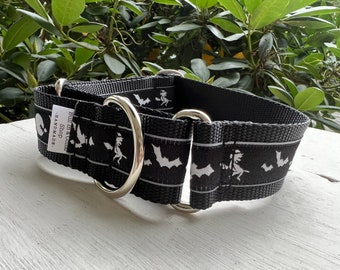 Witches, We Fly! - Black -  1.5" Martingale Collar