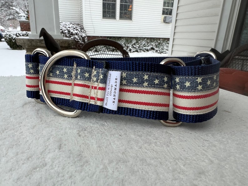 Vintage Stars & Stripes 1.5 Craft Martingale Collar image 3