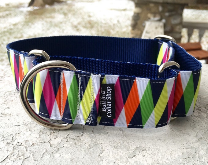 Abe's Patchwork 1.5" Martingale Collar