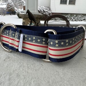 Vintage Stars & Stripes 1.5 Craft Martingale Collar image 1