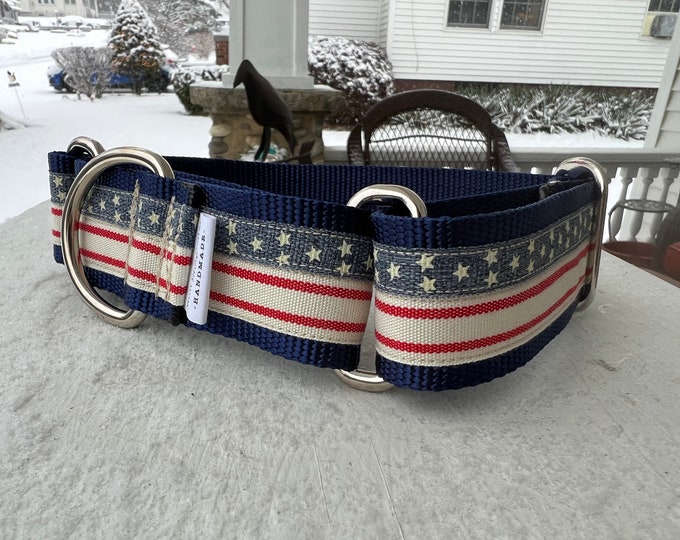 Vintage Stars & Stripes - 1.5" Craft Martingale Collar