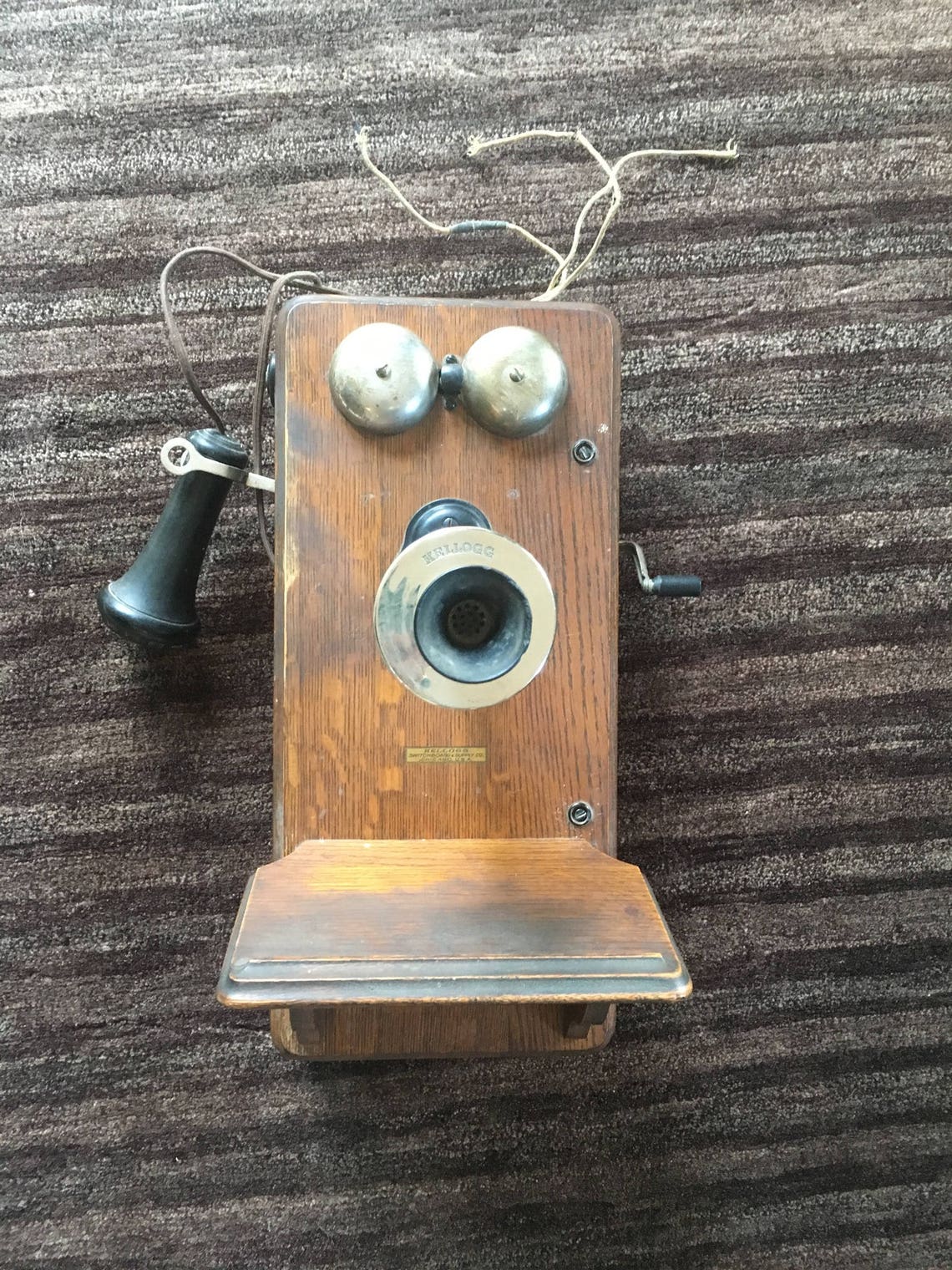 1901 Kellogg Antique Crank Wall Telephone Etsy