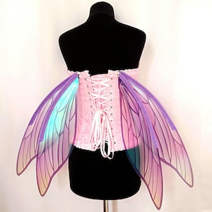 Iridescent Lavender Elf Wings for  for Adults Renaissance Faire, LARP, Cosplay, Adjustable Design