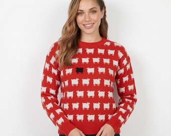 Trui geïnspireerd op de Black Sheep-trui van prinses Diana | Iconische trui in Black Sheep-wolstijl | Comfortabele gebreide trui voor zowel mannen als vrouwen